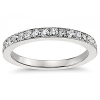 0.50 ct Ladies One Row Diamond Wedding Band Ring